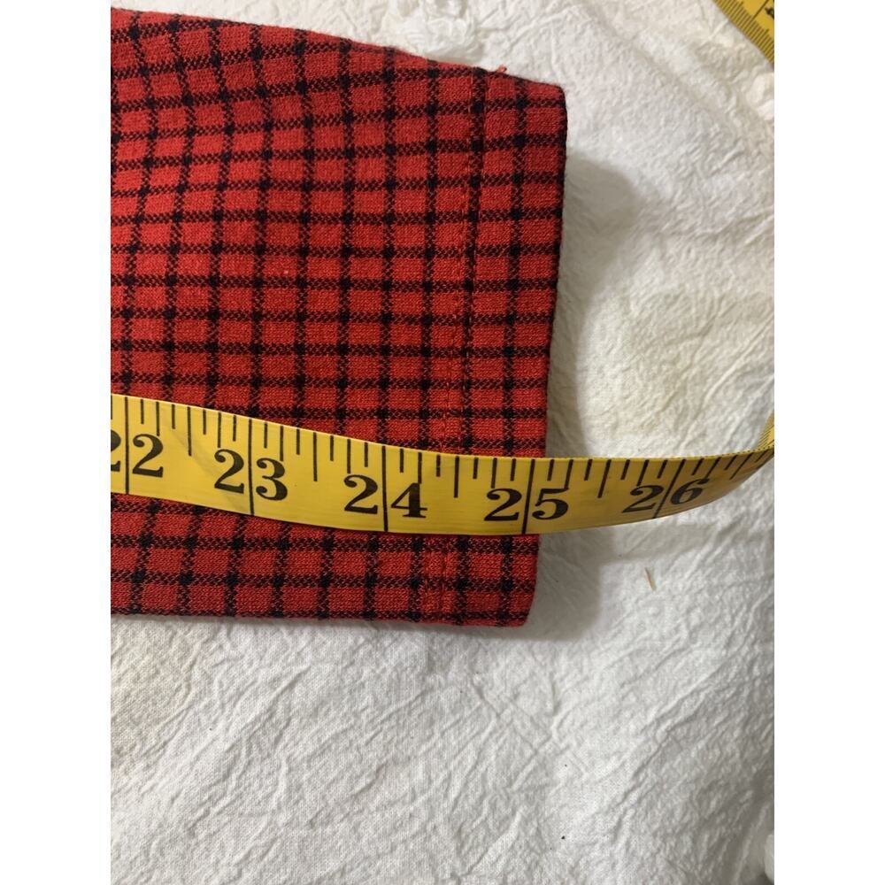 J Jill Ponte Red/Black Plaid Pull Over Tunic Top Size XL Lagenlook Artsy Holiday - Picture 6 of 9